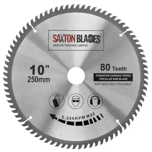 Kreissägeblatt 250×30 Saxton, hartmetallbestückt, 80 Zähne