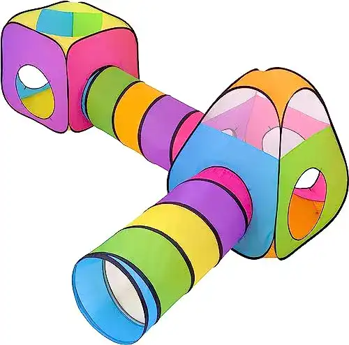 Krabbeltunnel NUBUNI 4 in 1 : Spielzelt Kinderzelt : Babyzelt
