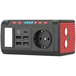 Powerbank mit Steckdose reVolt 230V Powerbank: Mini & Solar