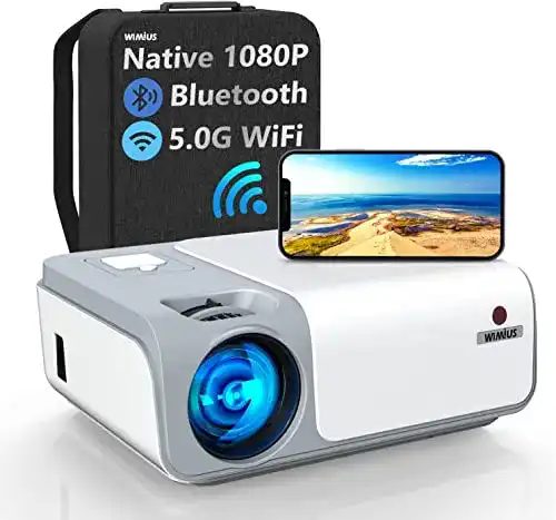 Beamer unter 300 Euro WiMiUS Beamer 5G WiFi Bluetooth