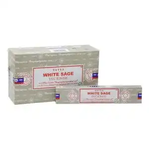 Satya-Räucherstäbchen Satya Nag Champa, Weißsalbei, 12x15g