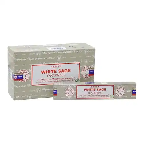 Satya-Räucherstäbchen Satya Nag Champa, Weißsalbei, 12x15g
