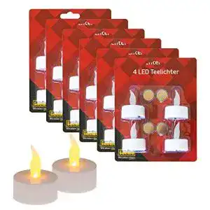 LED-Teelicht Idena 10124218 LED Teelichter Set, 24 Stück