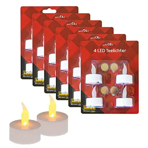 LED-Teelicht Idena 10124218 LED Teelichter Set, 24 Stück