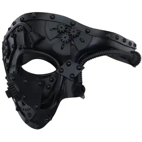 Venezianische Maske Ubauta Steampunk Metal Cyborg