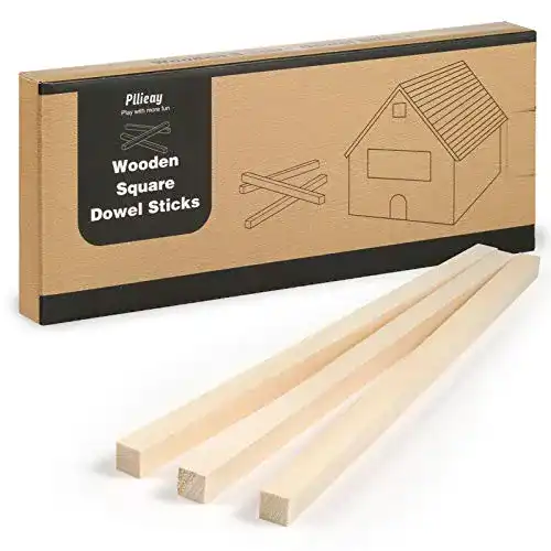 Vierkantholz Pllieay 20Pcs 25x1x1Cm Holzstäbe Quadratisch