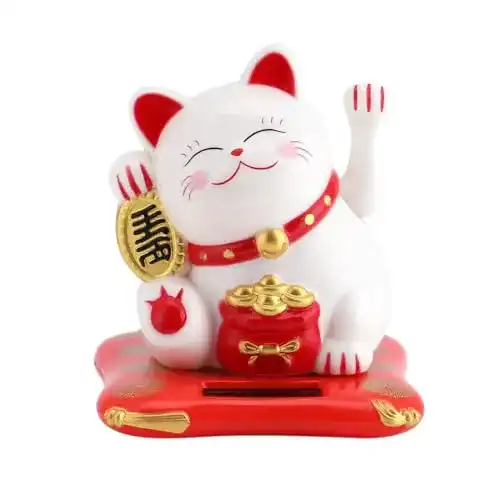 Winkekatze Jadeshay Lucky Cat, Solarbetriebene Glückskatze
