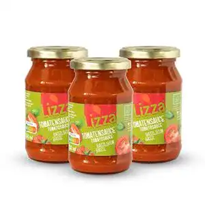 Tomatensauce Lizza Bio, Italienische Kräuter, 3x 250ml Gläser