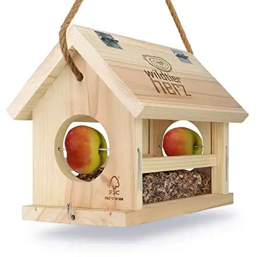 Vogelhaus Holz wildtier herz Vogelfutterhaus M Handarbeit