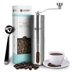 Hand-Kaffeemühle Cafendi Kaﬀeemühle Manuell, Edelstahl