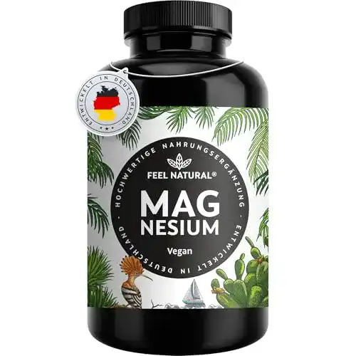 Magnesium hochdosiert Feel Natural Magnesium Kapseln, 365 Stck