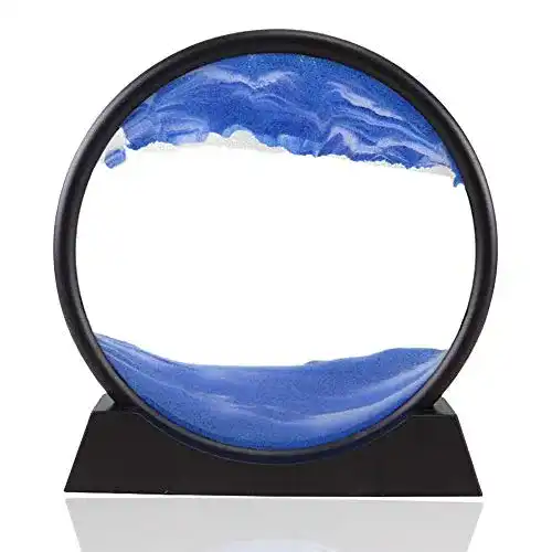 Sandbild LMYKH Dynamisches, Fließende Sandmalerei, Blau