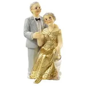 Tortenfiguren Hobbyfun Goldpaar, ca. 7,5cm