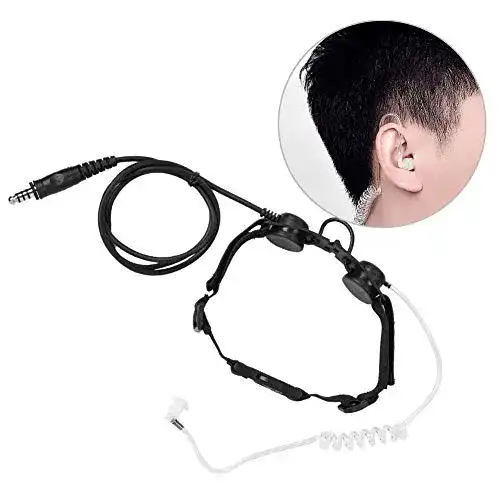 Kehlkopfmikrofon Sonew Robustes, Headset mit PTT Zubehör