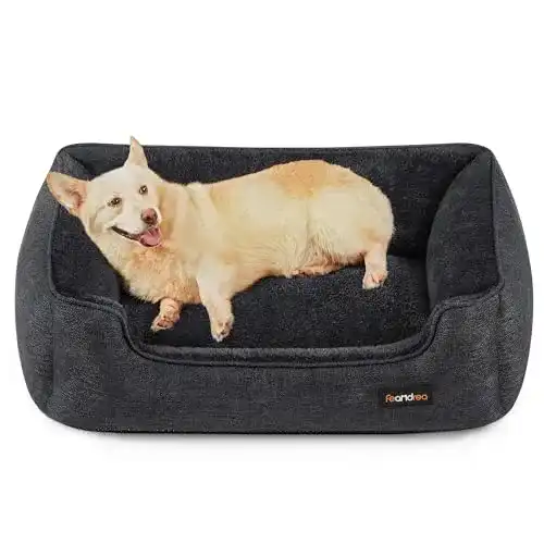 Hundebett FEANDREA, Bezug abnehmbar, 90 x 75 x 25 cm
