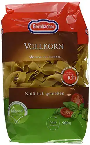 Vollkornnudeln Bernbacher Vollkorn Bandnudel, 10 x 500 g