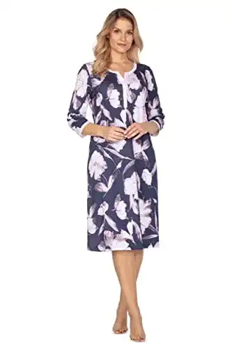 Nachthemd Damen e.FEMME ® Damen Nachthemd 3/4 Arm