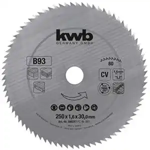 Kreissägeblatt kwb 5893-11 Profilholzblatt CV, 250 x 30 mm