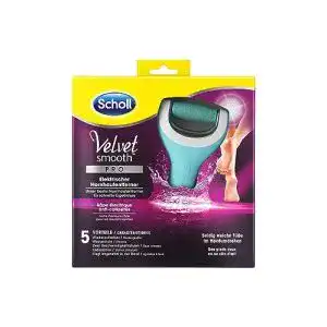 Hornhautentferner Scholl Velvet Smooth elektrischer Pro – Zur Hornhaut Entfernung auf nassen und trockenen Füßen – Wiederaufladbar – 1 Gerät + Ladestation