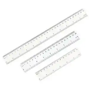 Lineal ExeQianming 3er Pack aus Geradem Kunststoff