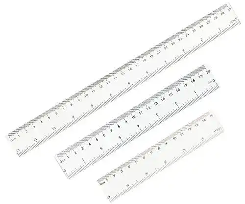 Lineal ExeQianming 3er Pack aus Geradem Kunststoff