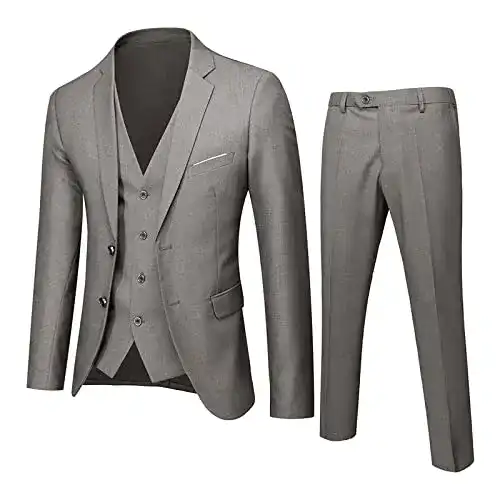 Anzug Herren Generic Herren Anzug 3 Teilig Modern Fit Hochzeit