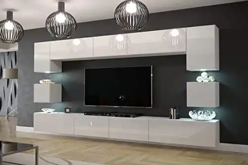 TV-Möbel Furnitech, mit LED Beleuchtung, Mediawand Nowara 1C