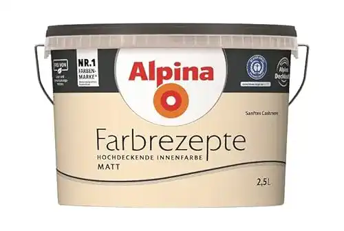 Wandfarbe Beige Alpina Farben GmbH matt, 2,5 L, Creme
