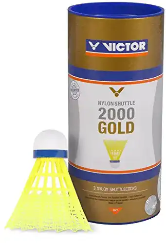 Die beste Badminton-Bälle VICTOR Nylon Shuttle 2000 Gold 3er-Gelb-Blau 2026 Test Bestseller Badminton-Bälle VICTOR Nylon Shuttle 2000 Gold 3er-Gelb-Blau