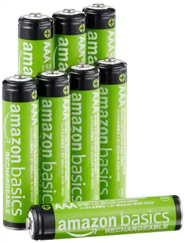 AAA-Akku Amazon Basics AAA-Batterien, wiederaufladbar, 8 Stück