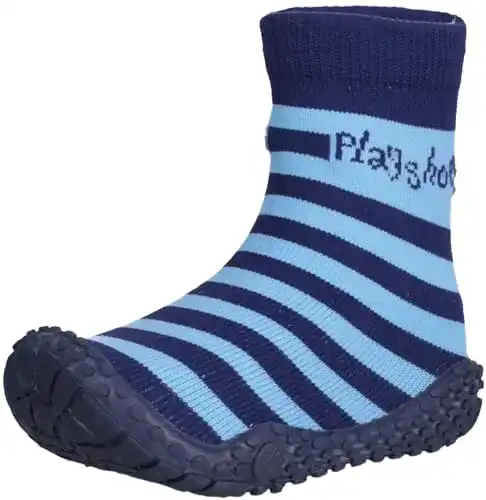 Barfußschuhe Kinder Playshoes Unisex Kinder Socke Streifen Aqua