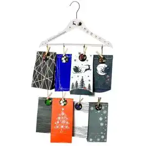 Adventskalender Säckchen endlosschenken, Strickleiter aus Holz