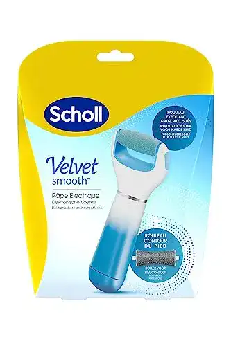 Hornhautentferner Scholl Expert Care, Hornhaut Entfernung für seidig weiche Füße, elektrischer schnell & Mühelos (mit Meeresmineralien Rolle für präzise Ergebnisse, 1 Gerät inkl. Rolle)