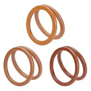 Taschengriff PandaHall 6pcs 2 Farben Holz runde Form