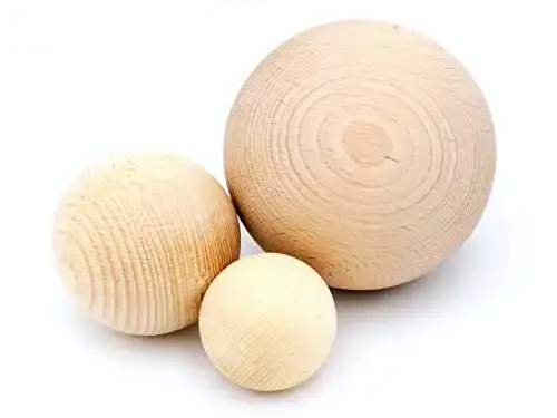 Holzkugeln JOWE Holzkugel Buche 60 mm ohne Bohrung 10 Stück