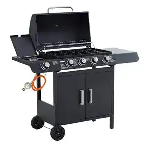 Gasgrill bis 300 Euro Outsunny Gasgrill mit 3 Brennern, Schwarz