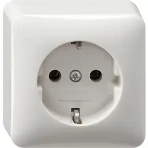 Aufputz-Steckdose Gira 044013 Schuko Steckdose Aufputz, reinweiß