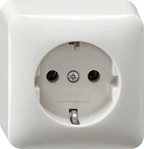 Aufputz-Steckdose Gira 044013 Schuko Steckdose Aufputz, reinweiß