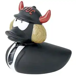 Badeente AC/DC Angus Unisex schwarz 100% Polyvinylchlorid