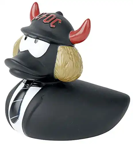 Badeente AC/DC Angus Unisex schwarz 100% Polyvinylchlorid