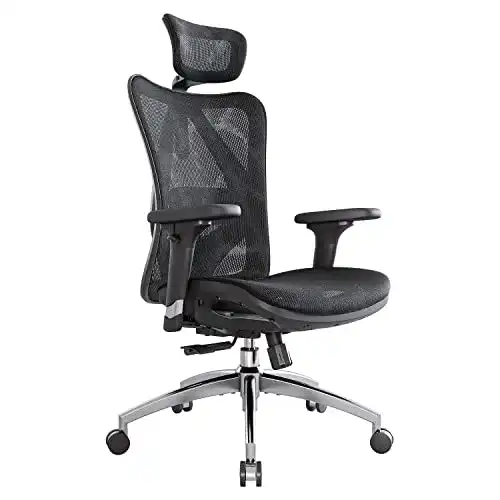 Sihoo-Bürostuhl SIHOO Ergonomisch, Chefsessel mit 3D