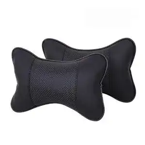 Nackenkissen Auto Dricar 2PCS Leder Auto Nackenkissen