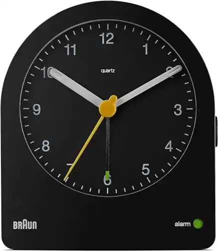 Braun-Wecker Braun Bc-22-B Analog, klassischer Wecker, Schwarz
