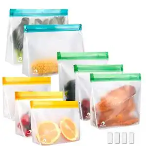 Gefrierbeutel Meowoo Lebensmittel Beutel, 8PCS
