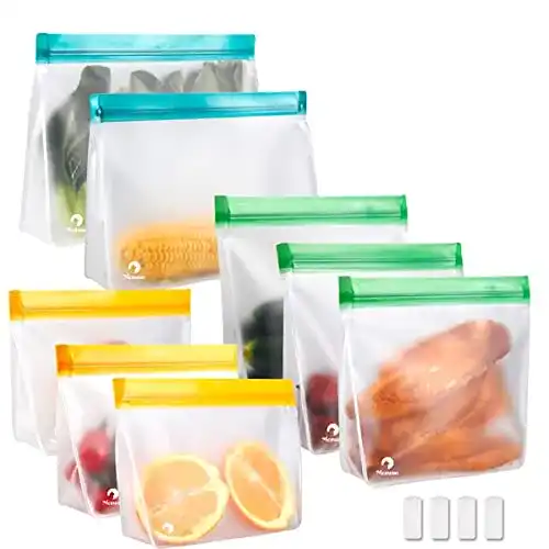 Gefrierbeutel Meowoo Lebensmittel Beutel, 8PCS