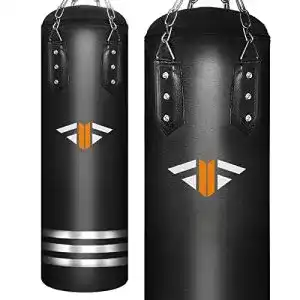 Boxsack ZILINGO Gefüllt 100 x 32cm, Heavy Duty PU-Leder
