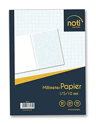 Millimeterpapier PLASTOREG Millimeterblock A4, 50 Seiten