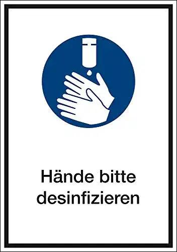 Die beste Aufkleber Hände desinfizieren Marahrens Kombischild Selbstklebend 2026 Test Bestseller Aufkleber Hände desinfizieren Marahrens Kombischild Selbstklebend