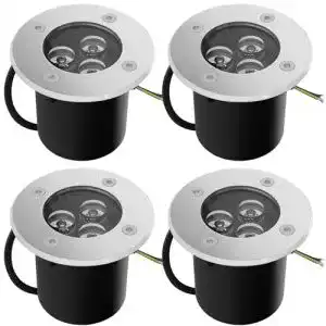 Bodeneinbaustrahler Goodia 4Stk. 3W Aussen LED 230V