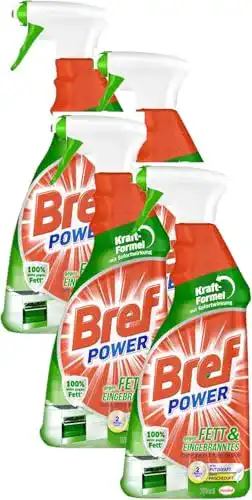 Küchenreiniger Bref Power gegen Fett u. Eingebranntes, 4 x 750 ml